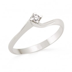 Solitaire Diamond Ring, 0,06 ct F G -VS SI - Nusrettaki