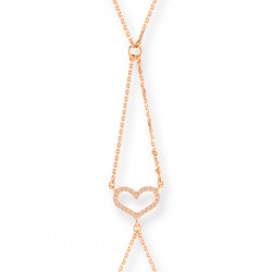 Nusrettaki - 14K Gold Diamond Heart Ring Bracelet
