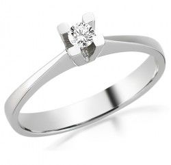 Solitaire Diamond Ring, 0,10 ct F - VS SI - 2