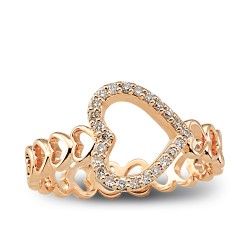 Nusrettaki - 14K Gold 0,13 ct Diamond Heart Ring
