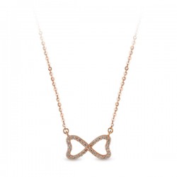 14K Gold 0,19 Ct Diamond Infinity Necklace - Nusrettaki