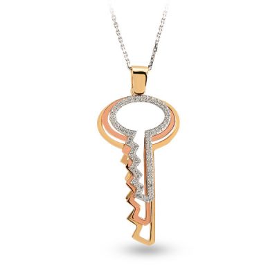 14K Gold Wish Key Necklace - 1