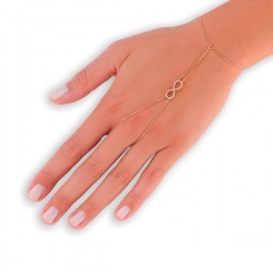 0,19 ct Diamond Infinity Hand Ring Bracelet - Nusrettaki (1)