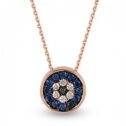 0,20 Karat Nazar Pırlanta Kolye - Nusrettaki (1)