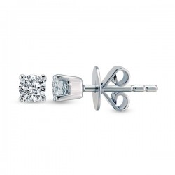 Diamond Solitaire Earrings, 0,24 ct - Nusrettaki