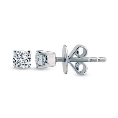 Diamond Solitaire Earrings, 0,24 ct - 1