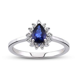 Sapphire & Diamond Ring, 0,48 ct - Nusrettaki
