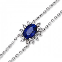 0,61 Ct Diamond Bracelet with Sapphire - Nusrettaki (1)