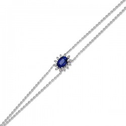 Nusrettaki - 0,61 Ct Diamond Bracelet with Sapphire