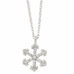 Nusrettaki - 14K Gold 0,13 Ct Snowflake Diamond Necklace