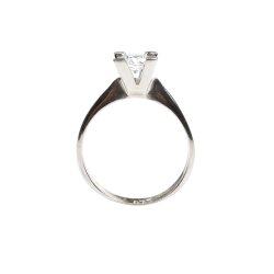 14 Ayar Altın 0,50 ct D Renk Pırlanta Tektaş Yüzük - 5