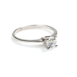 14 Ayar Altın 0,50 ct Pırlanta Tektaş Yüzük - 5