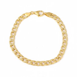 14 Ayar Altın 0,6 Mm Desenli Zincir Bileklik - Nusrettaki