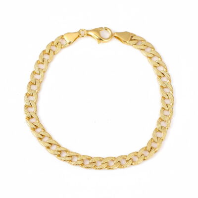 14 Ayar Altın 0,6 Mm Desenli Zincir Bileklik - 1