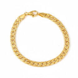 14 Ayar Altın 0,6 Mm Zincir Bileklik - Nusrettaki