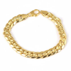 14 Ayar Altın 0,9 X 12 Mm Desenli Zincir Bileklik - Nusrettaki