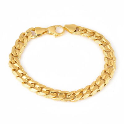 14 Ayar Altın 0,9 X 12 Mm Zincir Bileklik, Desenli - 1