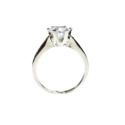 14 Ayar Altın 1,59 ct Yanları Taşlı Pırlanta Tektaş Yüzük - 3