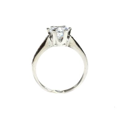 14 Ayar Altın 1,59 ct Yanları Taşlı Pırlanta Tektaş Yüzük - 3
