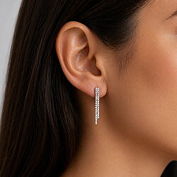 14 Ayar Altın 2 Sıra Suyolu Küpe - Nusrettaki (1)