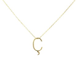Nusrettaki - Gold C Letter Necklace