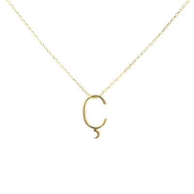 Gold C Letter Necklace - 1