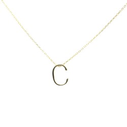 Nusrettaki - 14K Gold C Letter Necklace