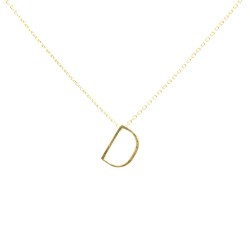 Nusrettaki - 14K Gold D Letter Necklace