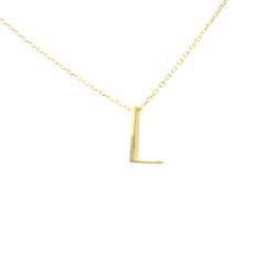 Nusrettaki - 14K Gold L Letter Necklace