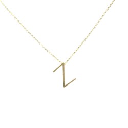 Nusrettaki - 14K Gold Z Letter Necklace
