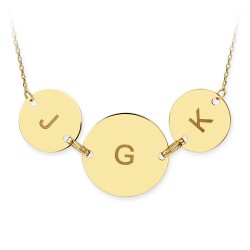 14K Gold Tri-Letter Necklace - Nusrettaki