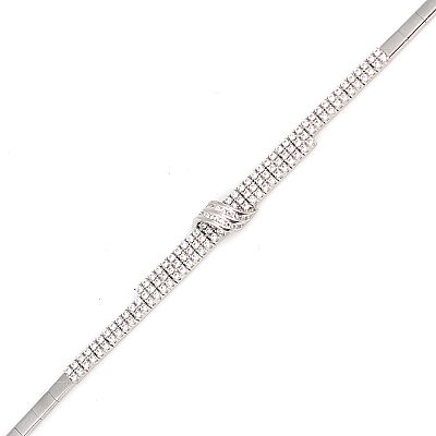 14 Ayar Altın 3 Sıralı Kemerli Su Yolu Bileklik - 2