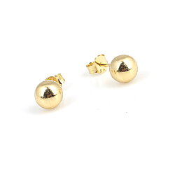 14 Ayar Altın 7 Mm Düz Top Küpe - Nusrettaki