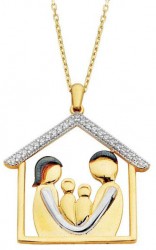 14K Gold Family Necklace - Nusrettaki