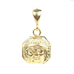 Nusrettaki - 14 Ayar Altın Antik Roma Figür Madalyon Kolye Ucu