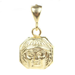 14 Ayar Altın Antik Roma Figür Madalyon Kolye Ucu - 2