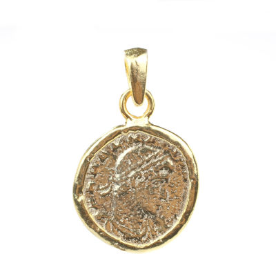 14 Ayar Altın Antik Roma Figürlü Madalyon Kolye Ucu - 1