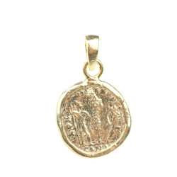 14 Ayar Altın Antik Roma Figürlü Madalyon Kolye Ucu - 2