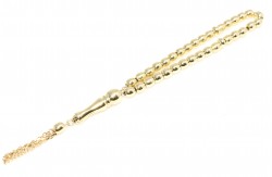 14K Gold Prayer Beads, Barley Cut - 3