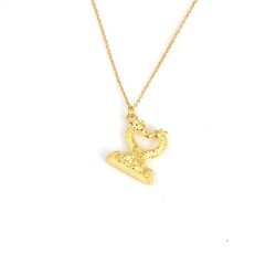 14 Ayar Altın Aşık Kalp Zürafalar Model Charm Kolye - Nusrettaki
