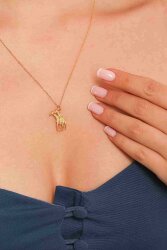 14 Ayar Altın Aşk-I Zürafa Kolye - Nusrettaki