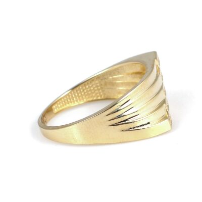 14 Ayar Altın Basamak Model Taşlı Yüzük - 3