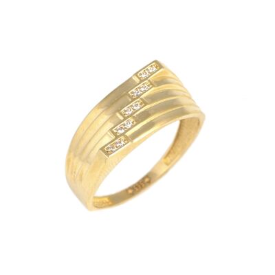 14 Ayar Altın Basamak Model Taşlı Yüzük - 1