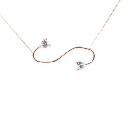 14 Ayar Altın Büyük Sonsuzluk Kolyesi - 4