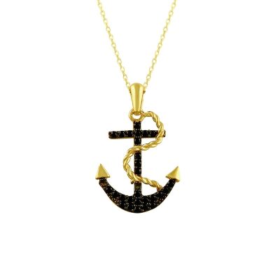 14 Ayar Altın Çapa Model Kolye - 1