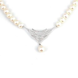 14 Ayar Altın Dalgalı Model İnci Kolye - Nusrettaki (1)