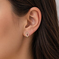 14 Ayar Altın Damla Çocuk Küpesi - Nusrettaki (1)