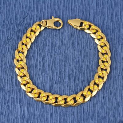 14 Ayar Altın Desenli Zincir Bileklik, 0,9 X 12 Mm - 1