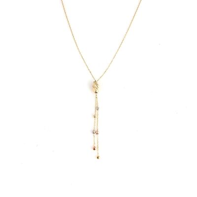 14 Ayar Altın Dorika Toplu Sallantılı Kolye - 2