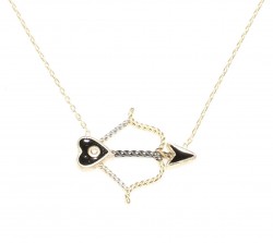 14K Gold Eros's Arrow Necklace - Nusrettaki (1)